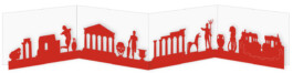Arredamento in carta tagliato al laser Profilo skyline Sicilia greca, 