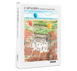 Confezione gioco da tavola puzzle Capalbio vista d'insieme, 