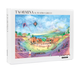 Confezione gioco da tavola puzzle Taormina vista d'insieme, 