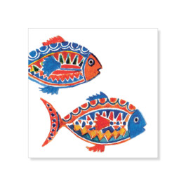 magnete pesci rosso blu, 