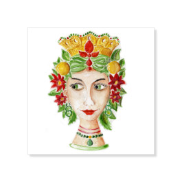 magnete testa moro donna, 