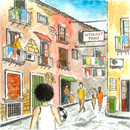 Vista del mercato di Ballarò, 