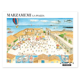 Confezione gioco da tavola puzzle Marzamemi vista d'insieme, 