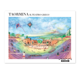 Confezione gioco da tavola puzzle Taormina vista d'insieme, 