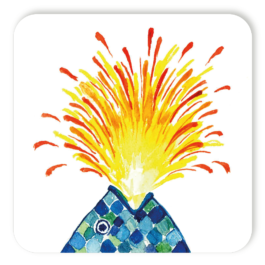 Il sottobicchiere di Architoys il pesce vulcano, 